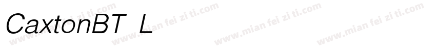 CaxtonBT Light Italic字体转换